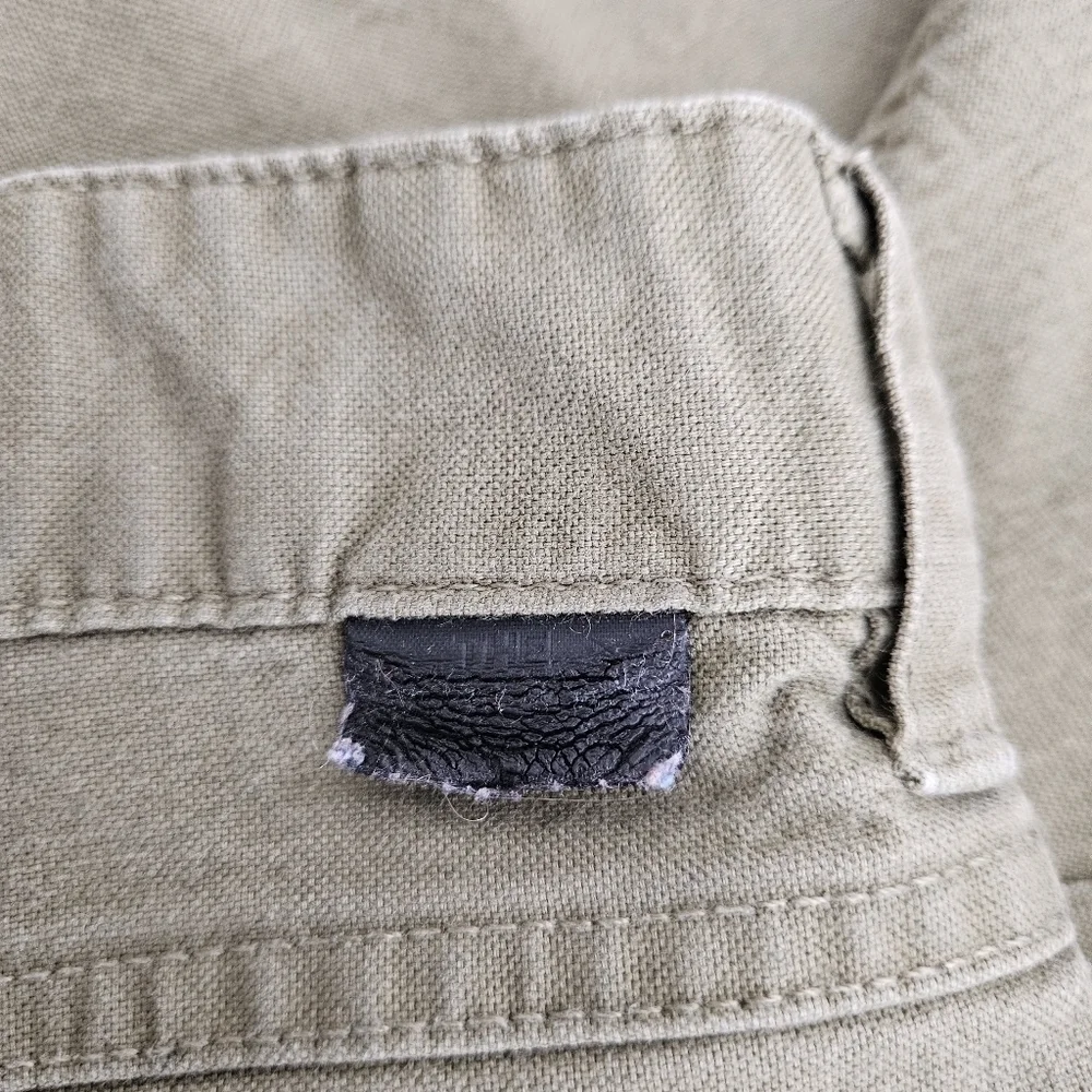 The North Face Straight Leg Pants Olive Green Khaki Flat Front Outdoor Mens 40